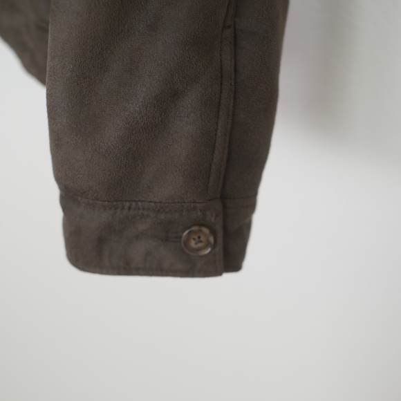 Abercrombie & Fitch Men's Relaxed Vegan Suede Lined Jacket XL - Picture 6 of 12